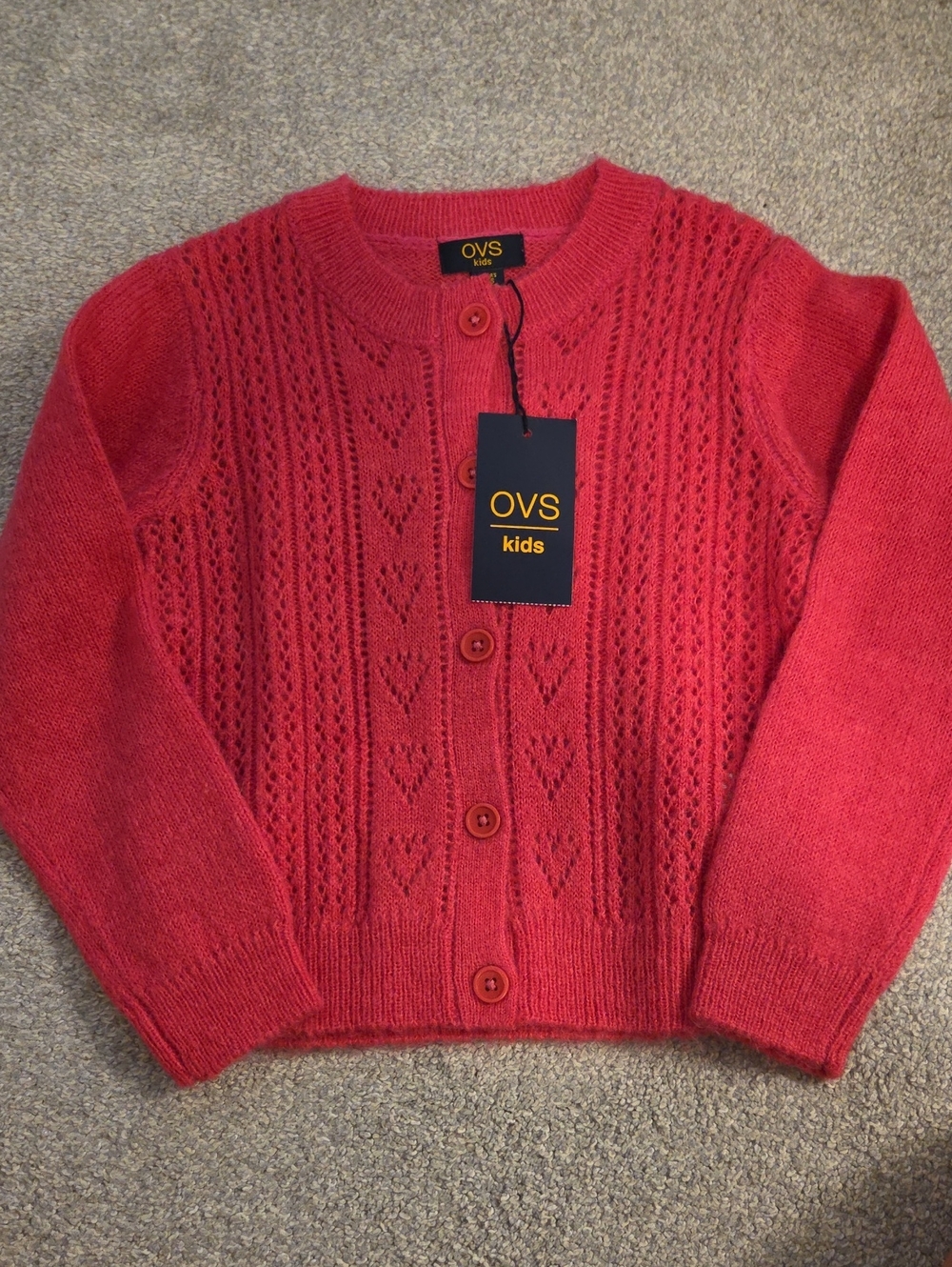 OVS Kids | Heart-Pattern Knit Cardigan